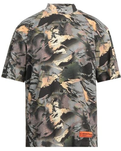 Heron Preston Camiseta con motivo militar - Gris