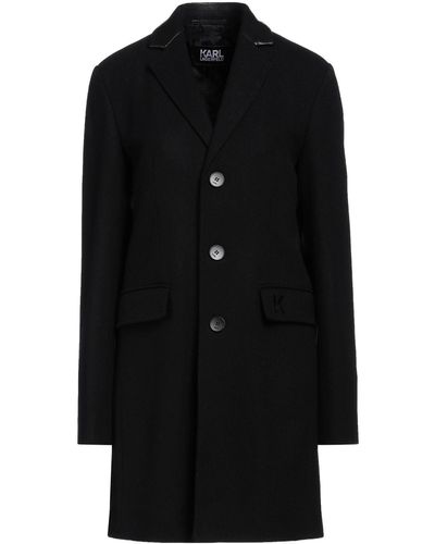Karl Lagerfeld Coat Wool, Polyamide, Cashmere - Black