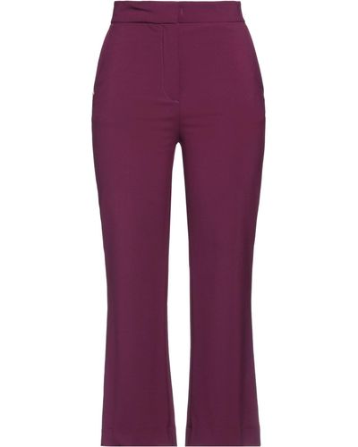 White Sand Sand Deep Pants Polyester, Virgin Wool, Elastane - Purple