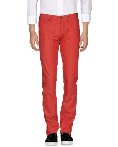 Incotex Pantaloni Jeans - Rosso