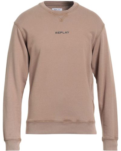 Replay Light Sweatshirt Organic Cotton - Natural