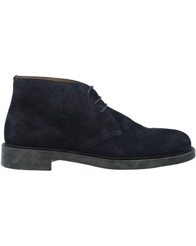 Triver Flight Midnight Ankle Boots Leather - Blue