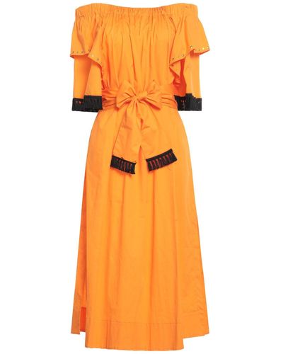 Clips Midi Dress - Orange