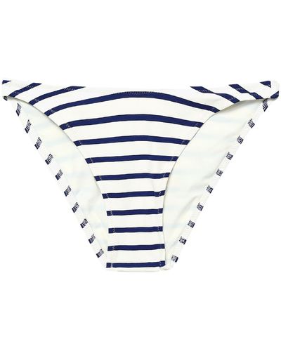 Solid & Striped Bikini Bottoms & Swim Briefs - White