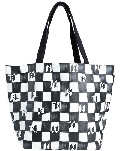 Karl Lagerfeld Borsa tote Essential a quadri - Nero