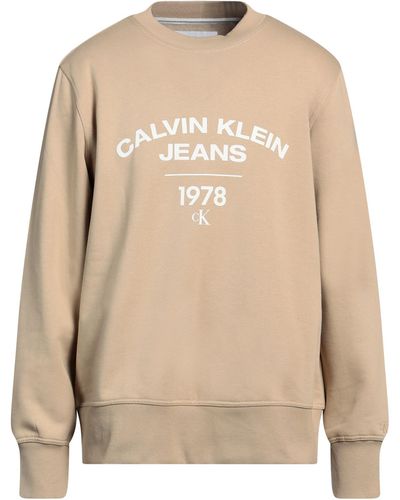 Calvin Klein Sweatshirt Cotton, Polyester, Elastane - Natural