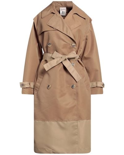 Semicouture Overcoat & Trench Coat - Natural