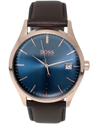 BOSS Montre de poignet - Bleu