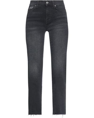 7 For All Mankind Denim Cropped - Gray