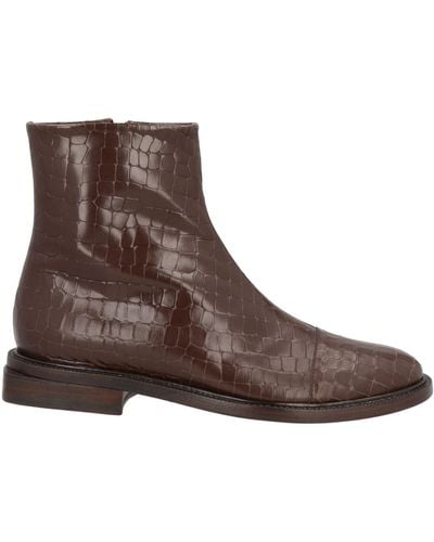 Robert Clergerie Dark Ankle Boots Leather - Brown