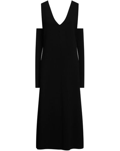 Isabel Benenato Midi Dress Viscose, Polyester - Black