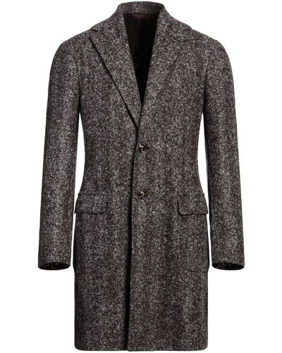 Barba Napoli Dark Coat Polyamide, Wool, Polyester - Gray