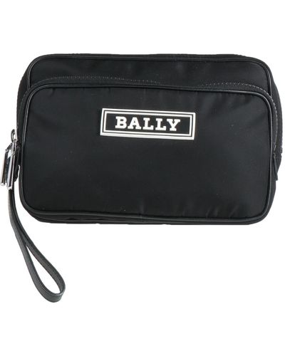 Bally Beauty Case Textile Fibers, Soft Leather - Black