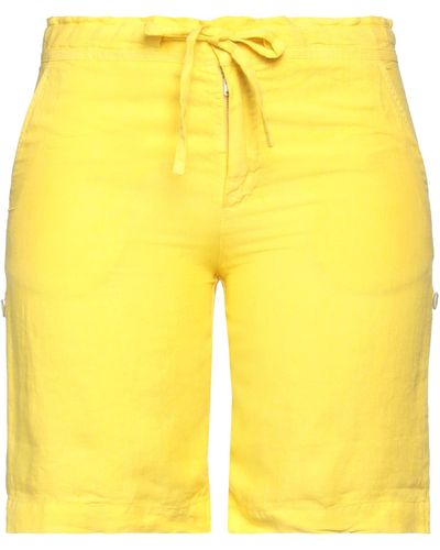 120% Lino Shorts & Bermuda Shorts - Yellow