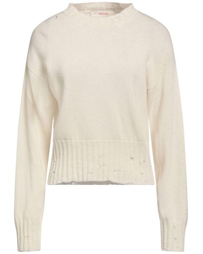 Jucca Cream Sweater Virgin Wool - White