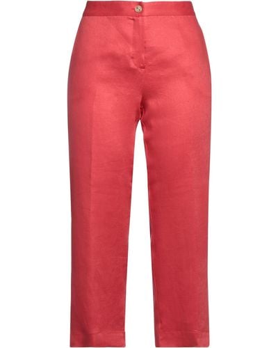 Barba Napoli Cropped Trousers - Red
