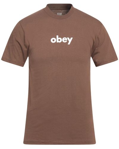 Obey T-shirt - Brown