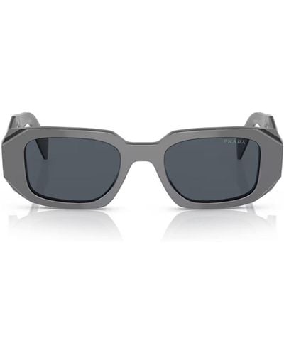 Prada Sonnenbrille mit eckigem Gestell - Grau