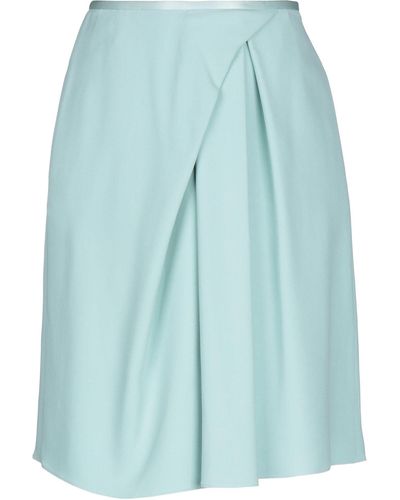 Emporio Armani Light Midi Skirt Viscose, Acetate, Elastane, Polyester - Blue