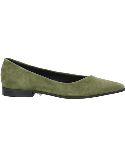 Carmens Military Ballet Flats Leather - Green