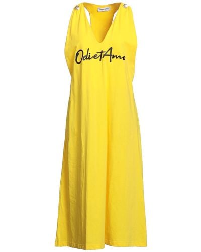 Odi Et Amo Midi Dress - Yellow