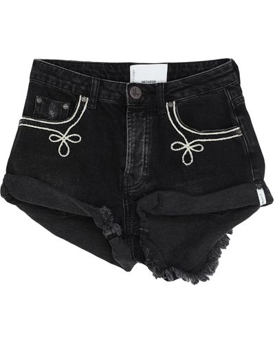 One Teaspoon Denim Shorts - Black