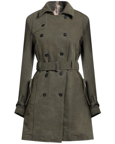 Novemb3r Overcoat & Trench Coat - Green
