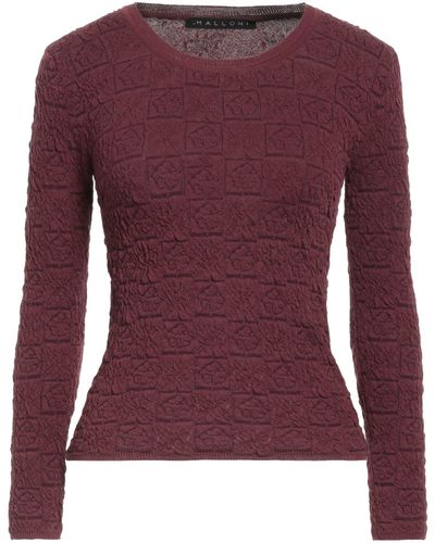 Malloni Burgundy Sweater Virgin Wool, Acrylic, Polyamide, Elastane - Purple