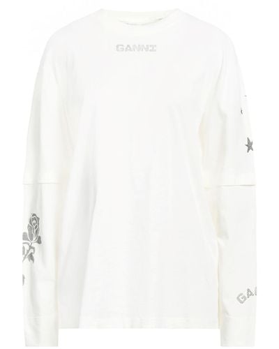 Ganni T-shirts - Weiß