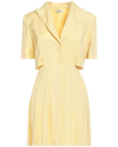 Sandro Lilirose hemdkleid in minilänge aus webstoff mit cut-outs - Gelb