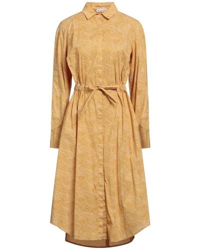 SKILLS & GENES Midi Dress Cotton, Elastane - Natural