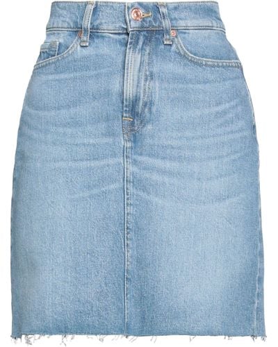 7 For All Mankind Denim Skirt - Blue