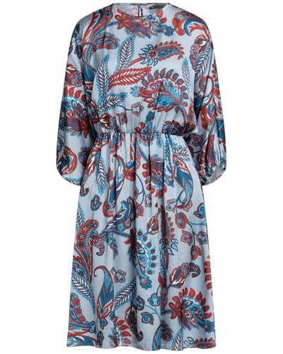 Biancoghiaccio Azure Midi Dress Polyester - Blue