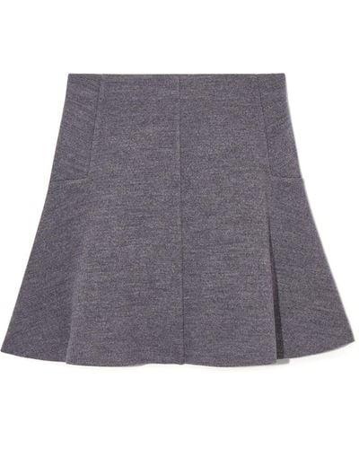 COS Boiled-wool Mini Skirt - Grey