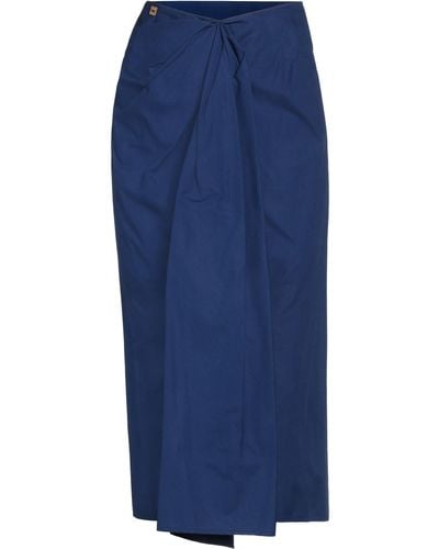 Manila Grace Midi Skirt - Blue