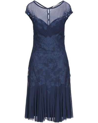 Maria Grazia Severi Bright Midi Dress Polyester - Blue