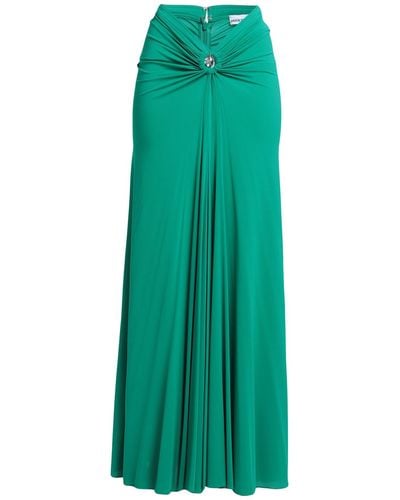 Rabanne Emerald Maxi Skirt Cupro, Elastane - Green