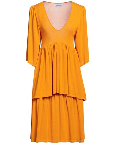 Scaglione Vestito Midi - Arancione