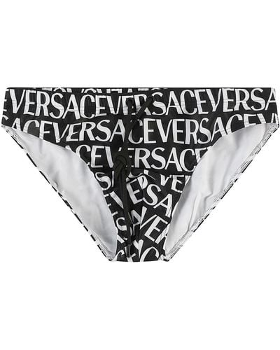 Versace Badeshorts mit Kordelzug - Weiß