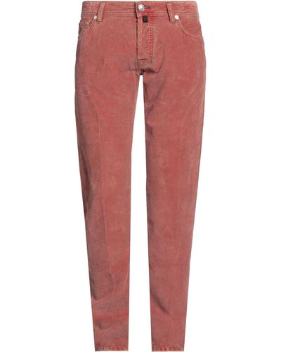 Jacob Coh?n Rust Trousers Cotton, Polyurethane - Red