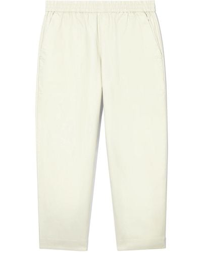 COS Elasticated Twill Trousers - White