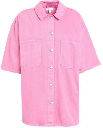 TOPSHOP Denim Shirt - Pink