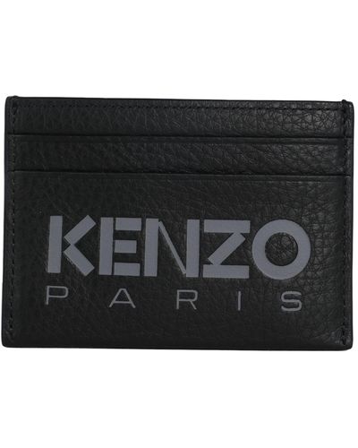 KENZO Document Holder Bovine Leather - Black