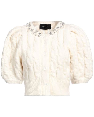 Simone Rocha Ivory Cardigan Alpaca Wool, Wool, Polyamide - White