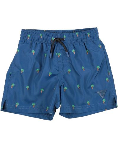 Guess Swim Trunks Polyester - Blue