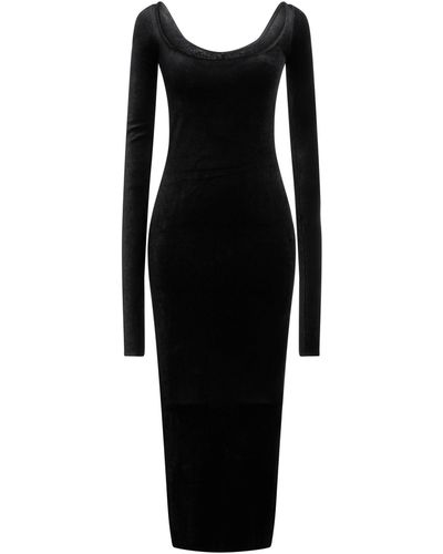 Rick Owens Maxi Dress Viscose, Polyamide - Black