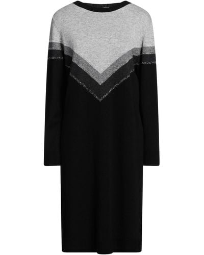 D.exterior Midi Dress Synthetic Fibres, Cashmere, Wool, Metallic Polyester - Black