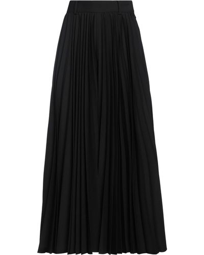 Sacai Maxi Skirt Polyester, Wool - Black