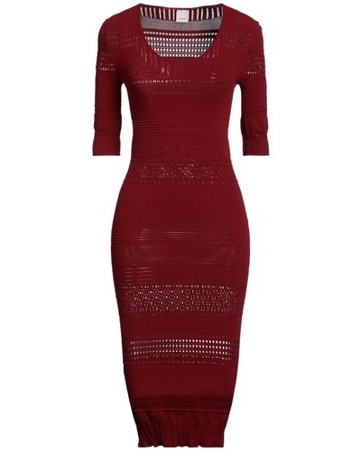 Pinko Brick Midi Dress Polyamide, Cotton, Elastane - Red