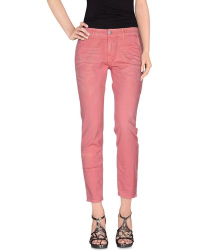 Care Label Denim Trousers - Pink